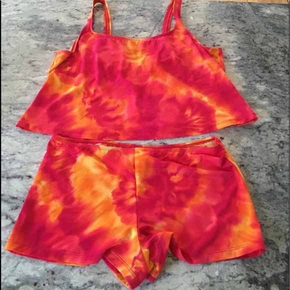 Catalina Other - Tie Dye Halter Top and Boy Short swimsuit XL